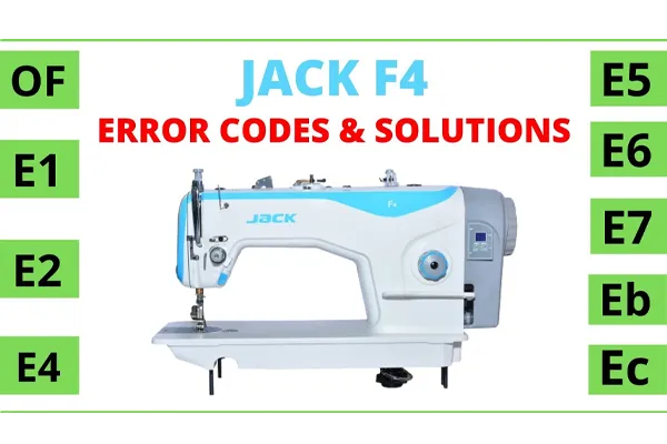 خطاها و ارورهای چرخ خیاطی جک صنعتی مدل F4